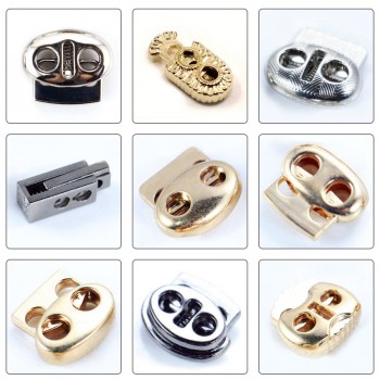 Platinum/White/Rose Gold/Bronze/Glossy black/Matte black/Gold-Alloy Porous Rectangular Spring Buckle