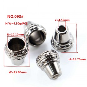 Matte black/Bronze/Gold/Platinum/White/Rose Gold/Glossy black-Alloy Rotundity End Stopper Matte black/Bronze/Gold/Platinum/White/Rose Gold/Glossy black-Alloy Rotundity End Stopper